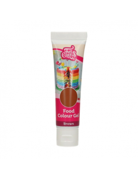 COLORANTE GEL FUNCAKES MARRON B/30G.