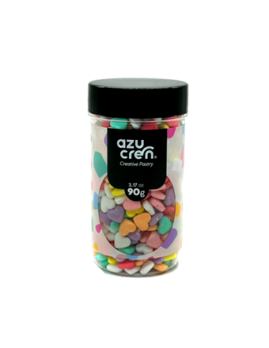 SPRINKLES CORAZONES COLORES AZUCREN B/90 GR
