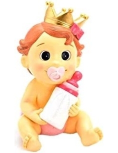 HUCHA BEBE NIÑA CORONA ROSA 1403