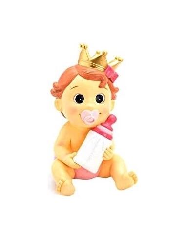 HUCHA BEBE NIÑA CORONA ROSA 1403