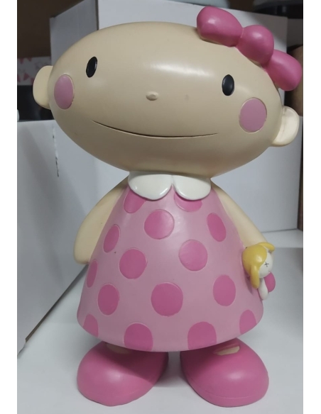 HUCHA BEBE NIÑA VESTIDO ROSA PETOS 16 CM 119283