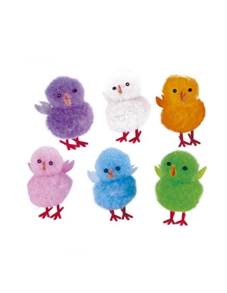 POLLITO COLORES SURTIDOS ALGODON 4CM (36UND.)  SL7