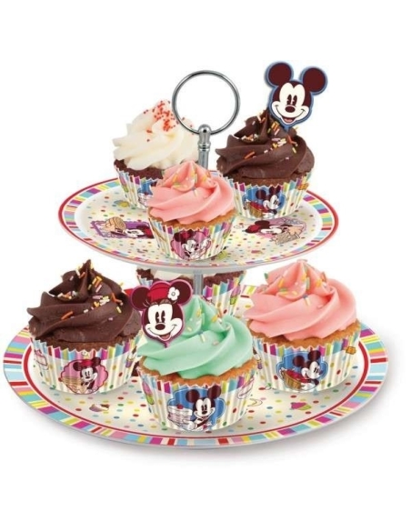 STAND DE CERAMICA PARA CUPCAKES MICKEY EN ESTUCHE