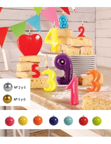 VELA TACO ANIVERSARIO PEQ. Nº2 PLATA