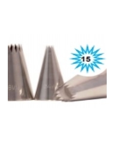 CORNET INOX ABIERTA 15MM 16 PUNTAS