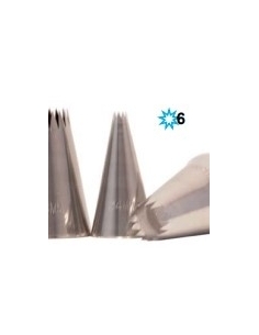 CORNET INOX ABIERTA 6MM 9 PUNTAS