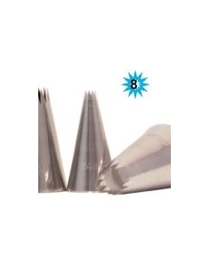 CORNET INOX ABIERTA 8MM 12 PUNTAS