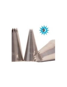 CORNET INOX ABIERTA 9MM 12 PUNTAS