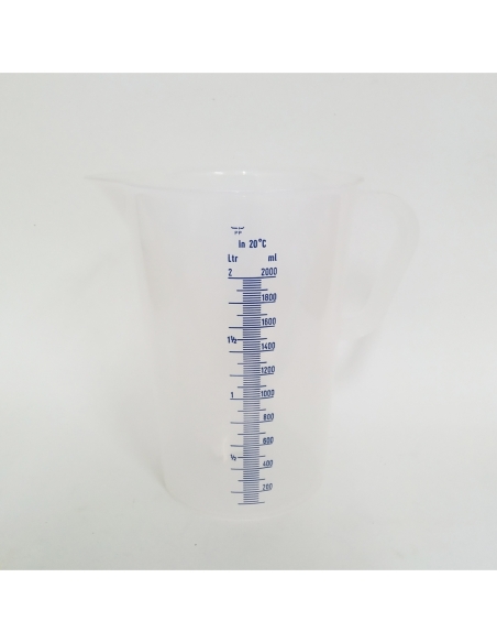JARRA MEDIDA TRANP. E/ AZUL 2 LITROS GRAB.