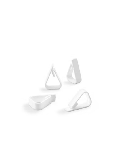 SUJETA MANTELES PINZA PLASTICO BLANCO P/10