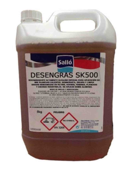 DESENGRASANTE SK500 B/5KG C/4 PARA PLANCHAS Y HORNOS FRIO CALIENTE