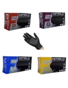 GUANTES NITRILO NEGRO T/P P/100