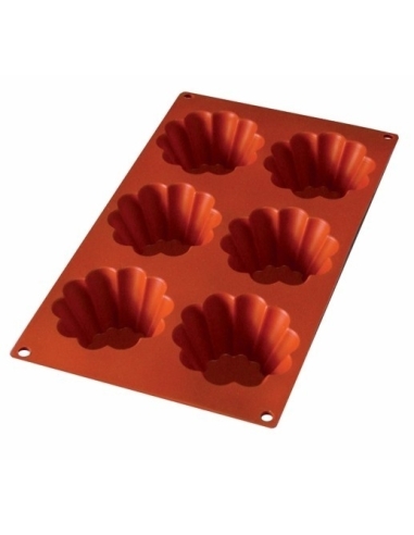 MOLDE SILICONA BRIOCHETE 6 CAVIDADES