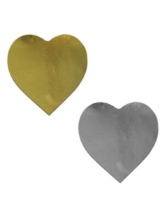 DISCOS CORAZON ORO PLATA 16 pq/ 50 un
