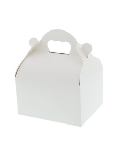 CAJAS CON ASA 10X12X7 BLANCAS PAQ. 50UND.