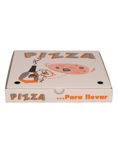 CAJA PIZZA BLANCO MICROCANAL 26X26X4 PQ/ 50 UND