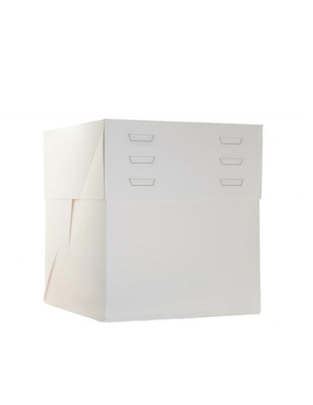 CAJA TARTA BLANCA REGULABLE 40X30X20 A 30 CM