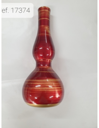 FLORERO 38 cm ROJO Y ORO PATAGONIA