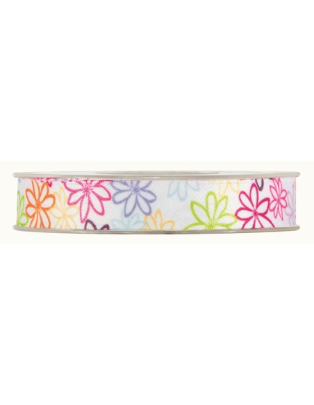 CINTA FLORES MULTICOLORES 15mmX15M