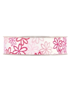 CINTA FLORES COLOR FUCSIA 25mmX15M