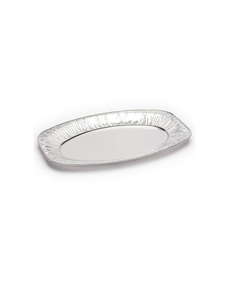 BANDEJA ALUMINIO OVALADA MEDIANA 43x28,6x2,1 PACK 10 UNIDADES