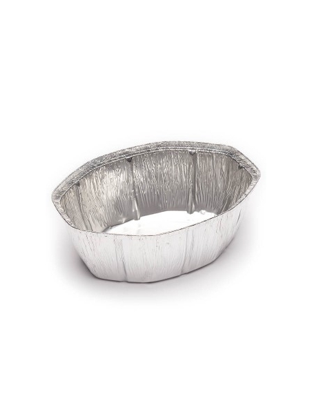 BANDEJA ALUMINIO POLLO OVALADA RF.42600 25x20x10cm C/500 UN. TIRAS 125 UND
