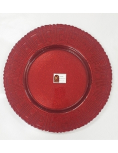 BANDEJA BAJO PLATO GRANATE GRABADO ROMANO 8175  H50140Z0034