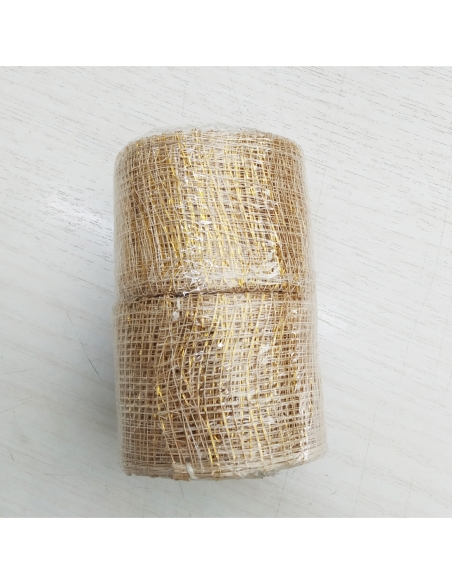 CINTA JUSTE ESPARTO HILOS ORO 5CM X A-50 MM 5300