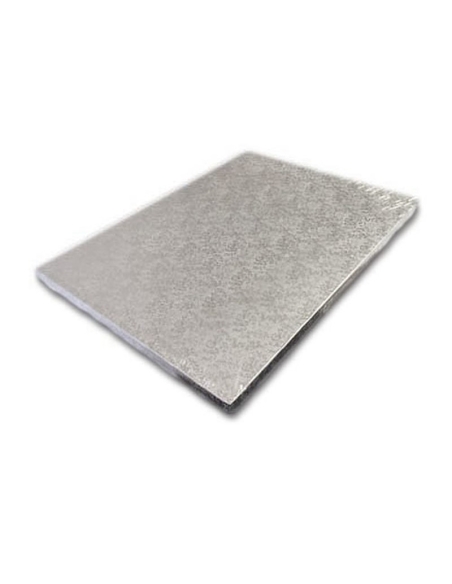 BASE TARTA RECTANGULAR GRUESA PLATA 30x40