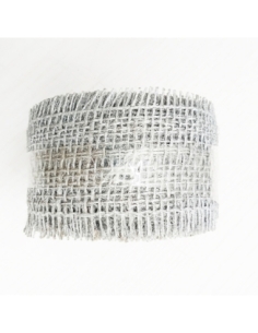 CINTA ESPARTO PLATA 6,5CM 20M