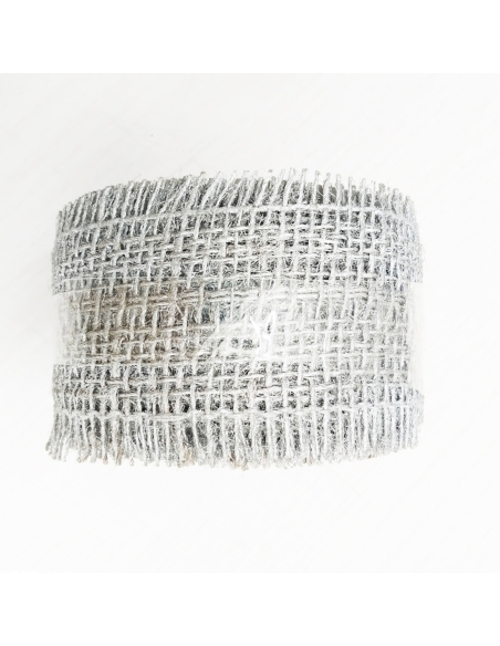CINTA ESPARTO PLATA 6,5CM 20M