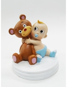 BEBE ABRAZO OSITO AZUL 10CM REF. CO0171