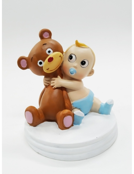 BEBE ABRAZO OSITO AZUL 10CM REF. CO0171