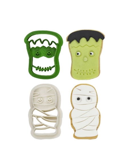 SET 2 CORTADORES MOMIA Y FRANKESTEIN DECORA