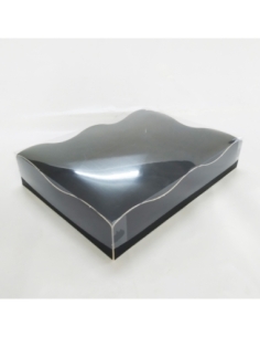 CAJA PASTAS LUXE MOD. NIZA NEGRA Nº2 17x23x4,5 + TAPA...