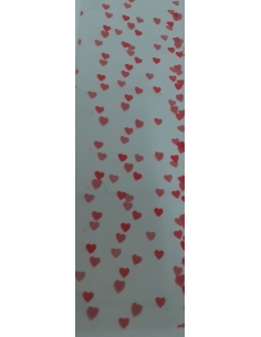 ROLLO CELOFAN TRANSPARENTE CORAZONES PEQUEÑOS 80X50M