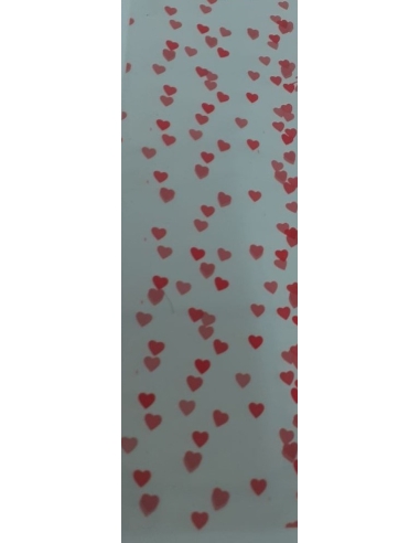 ROLLO CELOFAN TRANSPARENTE CORAZONES PEQUEÑOS...