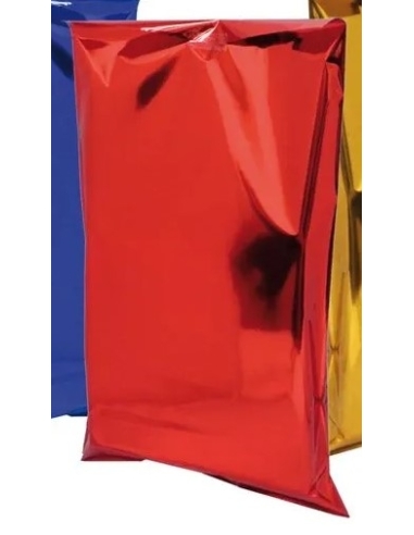 BOLSA CELOFAN ROJO ROJA METALIZADO 10x15 P.50
