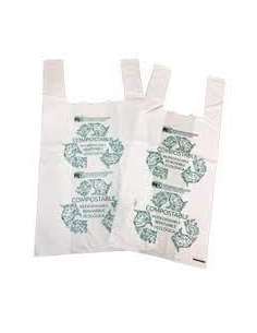 BOLSA CAMISETA COMPOSTABLE 40x50 ROLLO/400 UNID C/ 8 ROLLOS