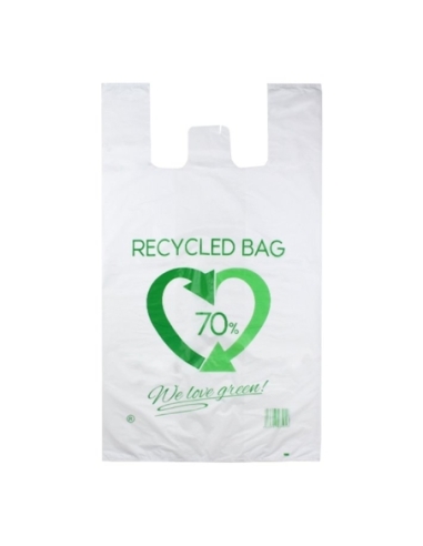 BOLSA CAMISETA 70% RECICLADO 30x40 G.200 B/100...