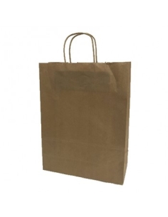 BOLSA PAPEL ASA TORSIONADA KRAFT 26+20x27 C/250 167.15