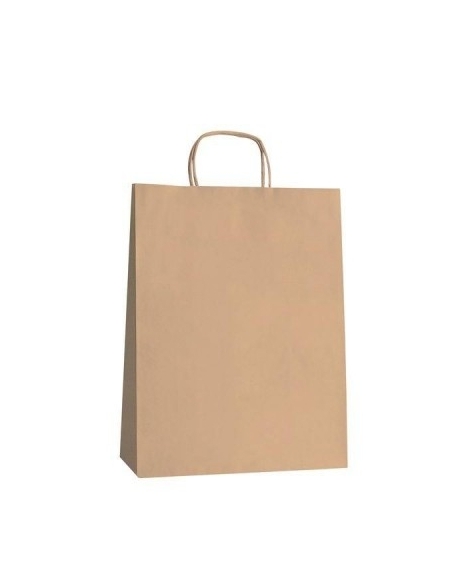 BOLSA PAPEL ASA TORSIONADA KRAFT 32+21x28,5 C/250 167.19