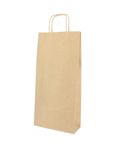 BOLSA PAPEL ASA TORSIONADA KRAFT 1 BOTELLA...