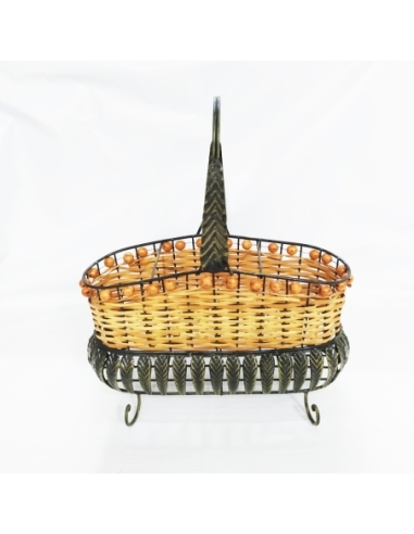 BOTELLERO MIMBRE Y HIERRO REF: 40393/0