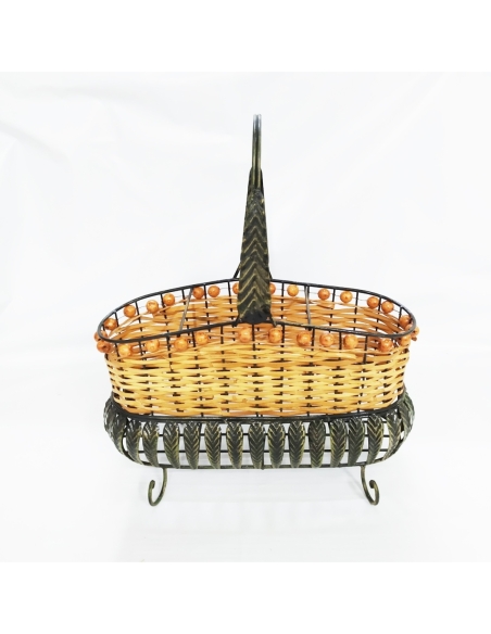 BOTELLERO MIMBRE Y HIERRO REF: 40393/0