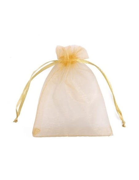 BOLSITA BOLSA ORGANZA ORO AMARILLO 12X12 P.10U.