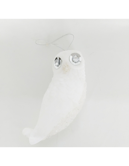 BUHO COLGANTE BLANCO 25 CM C/ 6 UNI