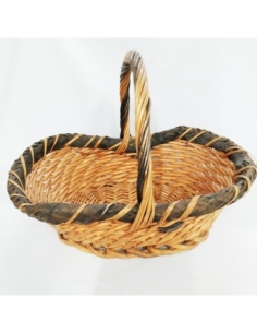 CESTA MIMBRE ASA Y BORDE VERDE REF. 25256