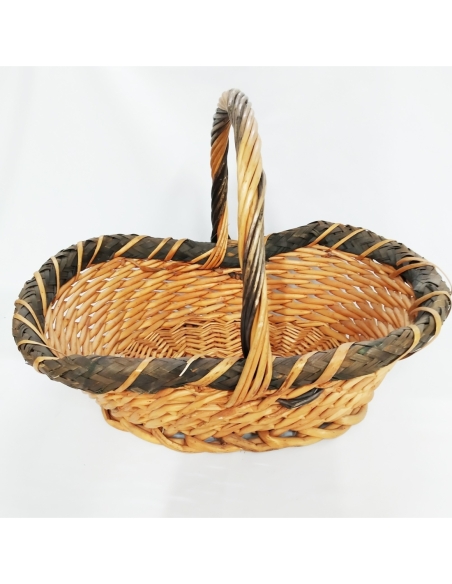 CESTA MIMBRE ASA Y BORDE VERDE REF. 25256