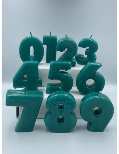 VELA TACO NUMBIG Nº 3 8CM VERDE